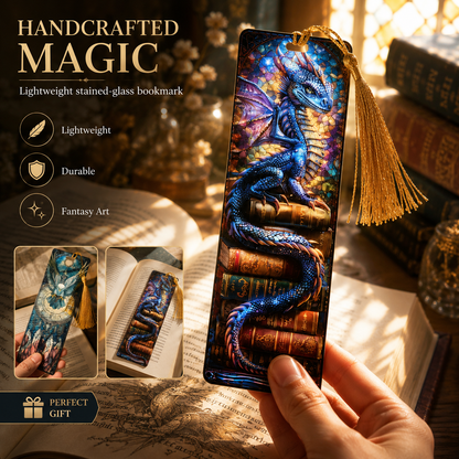 2-PACK-Handcrafted Stained-Glass Acrylic Bookmarks 🔖✨