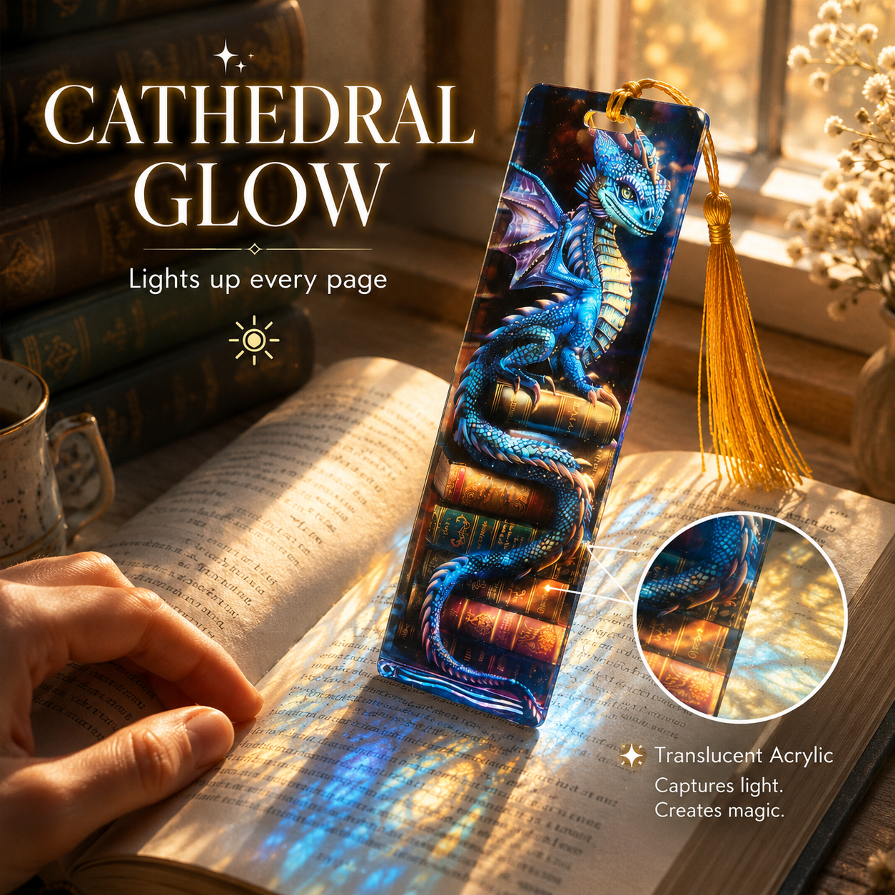2-PACK-Handcrafted Stained-Glass Acrylic Bookmarks 🔖✨