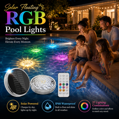 Solar Floating RGB Pool Lights ☀️🏊‍♂️