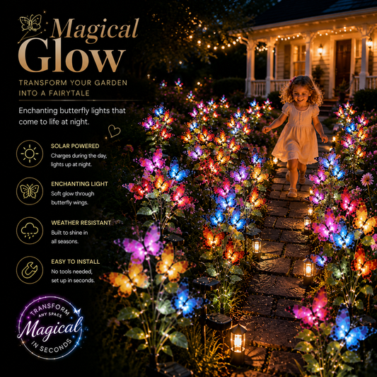 Solar Butterfly Branch Lights