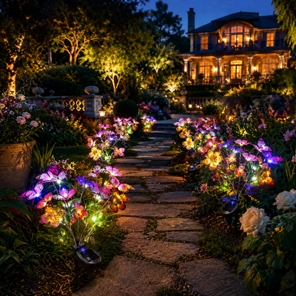 Solar Powered Butterfly Garden Stake Lights