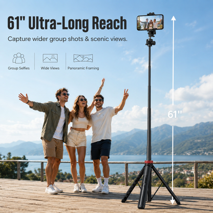 63-Inch Extendable Selfie Stick Tripod