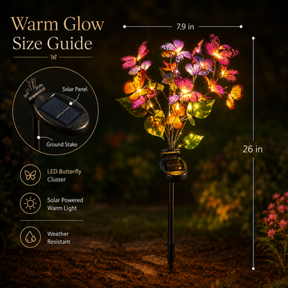 Solar Powered Butterfly Garden Stake Lights