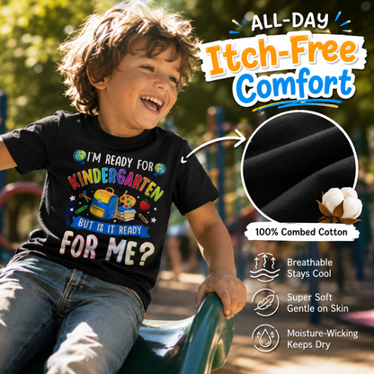🎒 "Is Kindergarten Ready For Me?!" Fun Kids Back-to-School Tee ✨