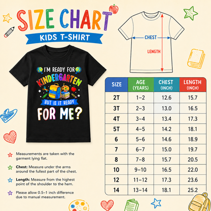 🎒 "Is Kindergarten Ready For Me?!" Fun Kids Back-to-School Tee ✨
