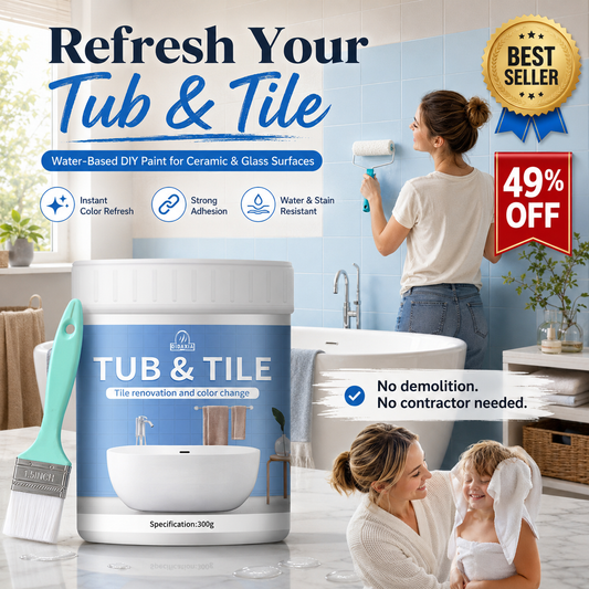 🎨 Water-Based Tile Recoloring Paint – Bathroom Ceramic & Glass Refresh