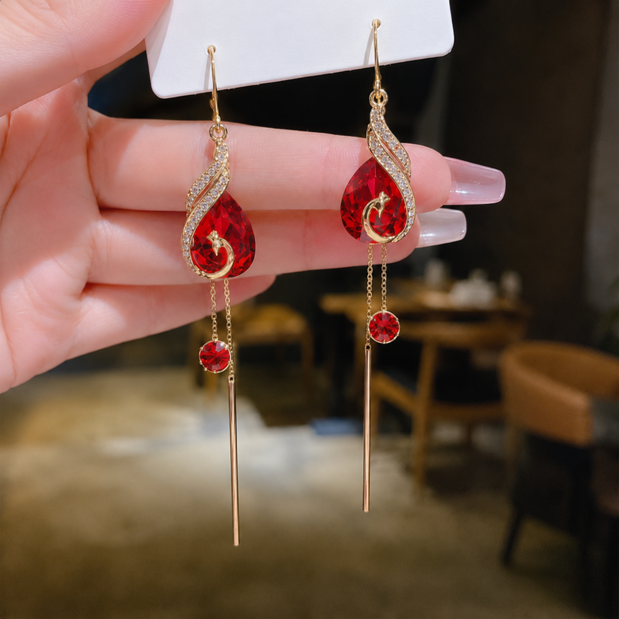Ear Hook - Ruby Red