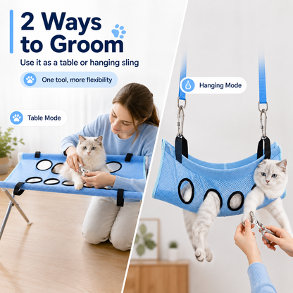 Foldable Pet Grooming Table for Nail Trims & Bathing
