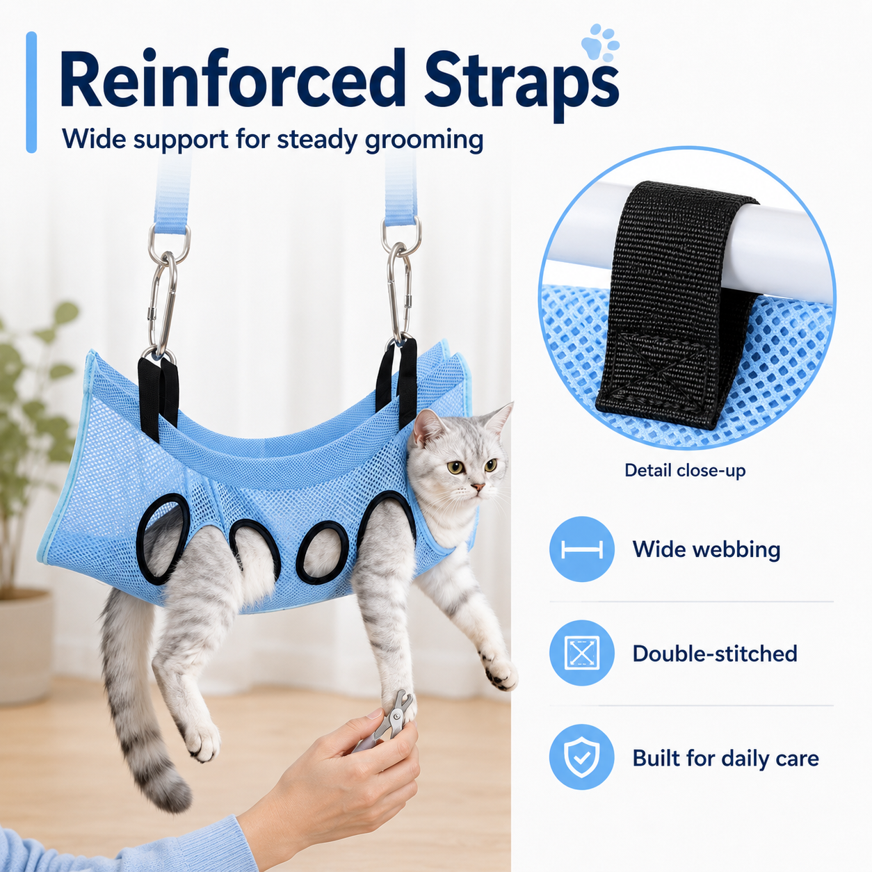 Foldable Pet Grooming Table for Nail Trims & Bathing