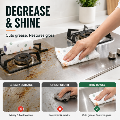Reusable Kitchen Cleaning Towels | Washable & Lint-Free