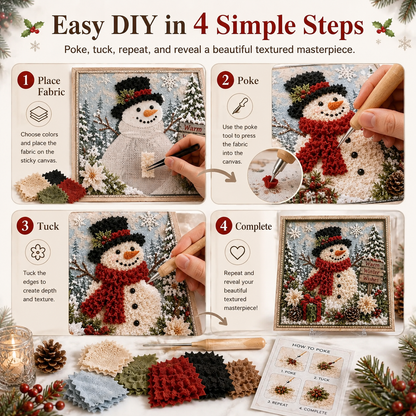 🎄 3D Christmas Fabric Poke Art DIY Craft Kit