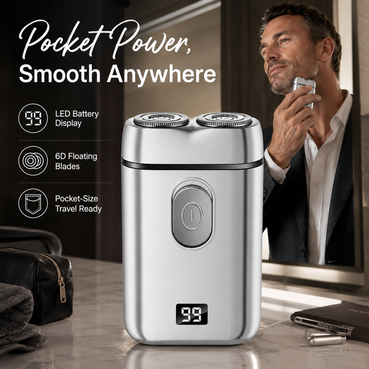 ✨ Portable Dual-Head Electric Razor – USB Fast Charge & LED Battery Screen 🪒