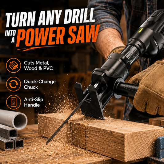 🪚 Electric Drill to Reciprocating Saw Conversion Attachment
