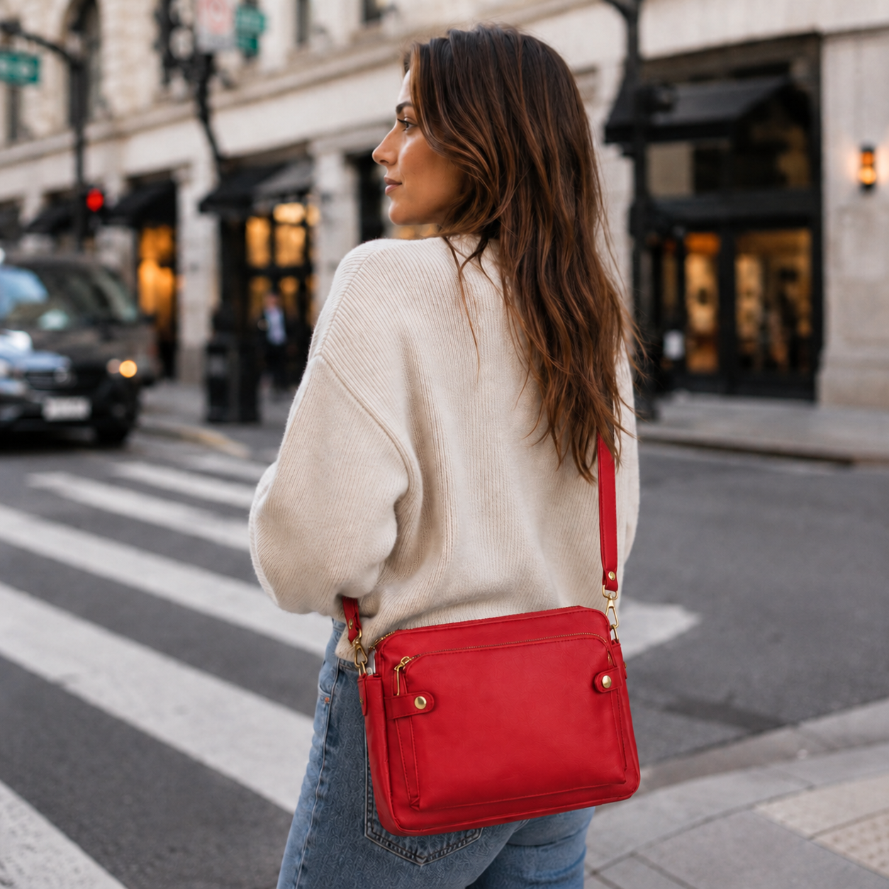👜 Chic Multi-Pocket Crossbody Bag