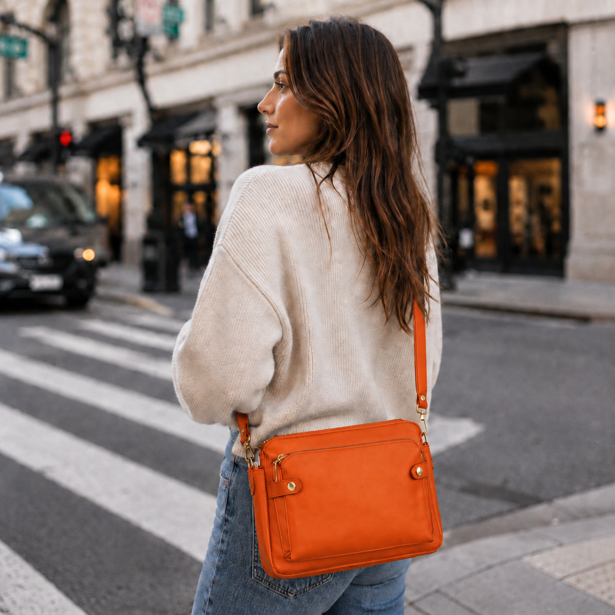 👜 Chic Multi-Pocket Crossbody Bag
