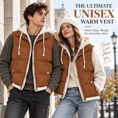 Unisex All-Day Comfort & Style: Layered Hooded Thermal Vest 🍁🕺