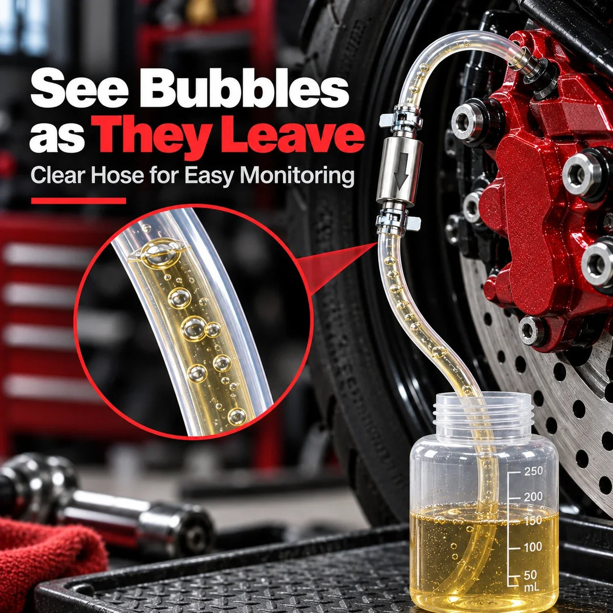 One-Way Check Valve Brake Bleeder Kit for Solo Service