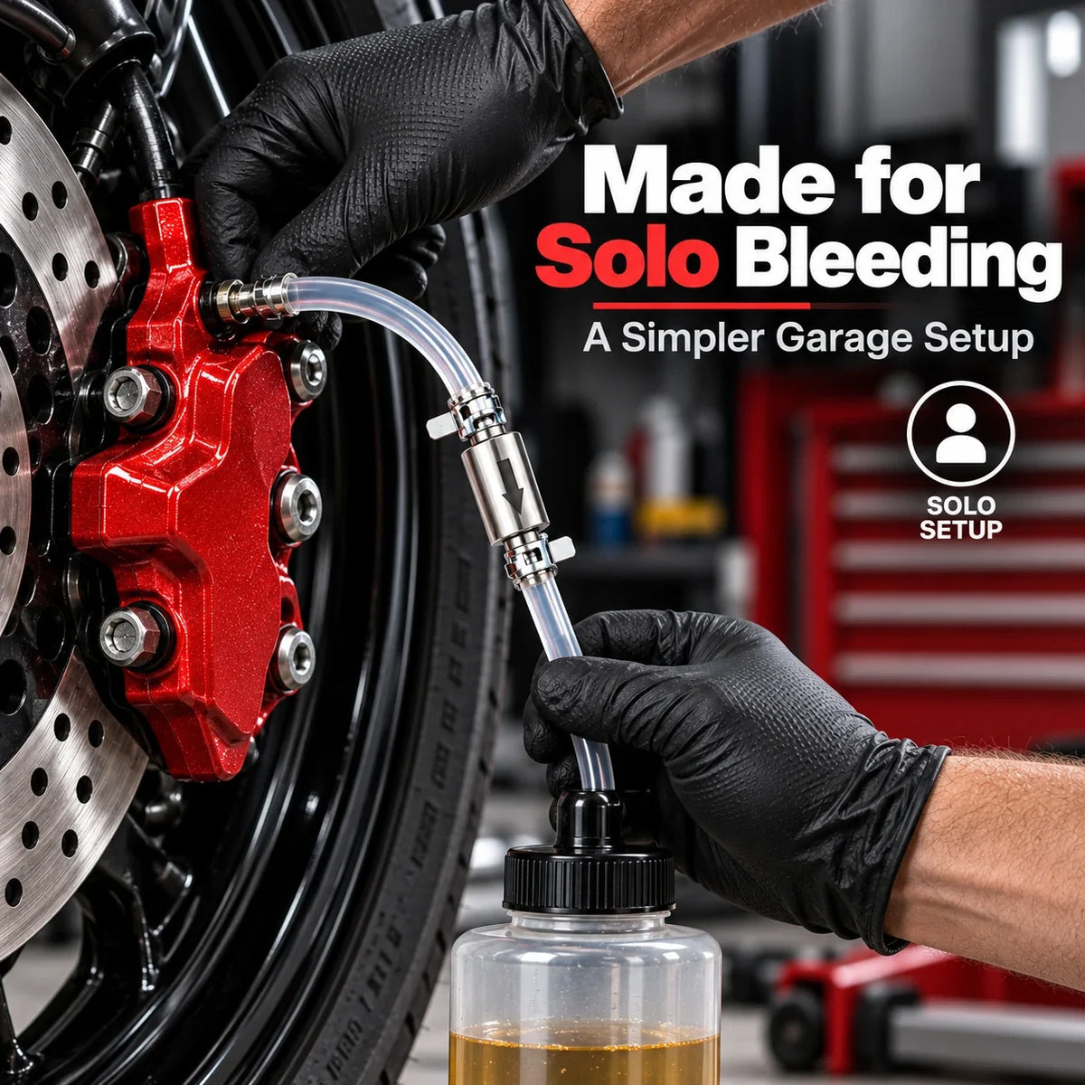 One-Way Check Valve Brake Bleeder Kit for Solo Service