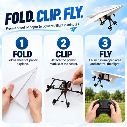DIY RC Paper Airplane Kit | 2.4GHz Gyro Remote Control Plane
