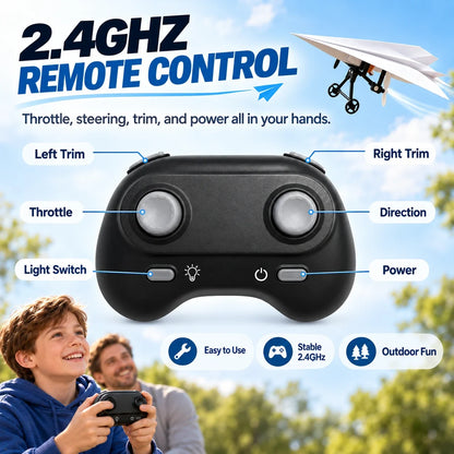DIY RC Paper Airplane Kit | 2.4GHz Gyro Remote Control Plane