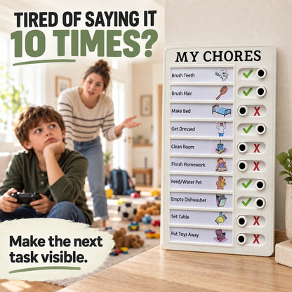 Reusable Kids Chore Chart – Daily Routine Board