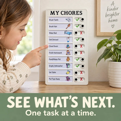 Reusable Kids Chore Chart – Daily Routine Board