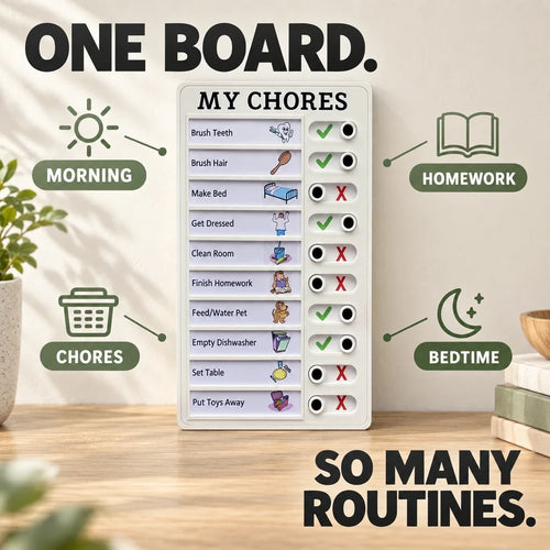 Reusable Kids Chore Chart – Daily Routine Board