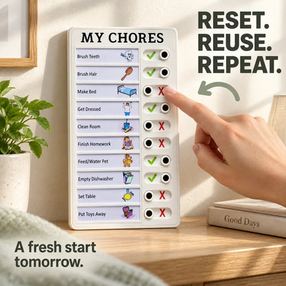 Reusable Kids Chore Chart – Daily Routine Board