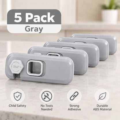 5-Pack Refrigerator Locks for Kids | Baby Safety
