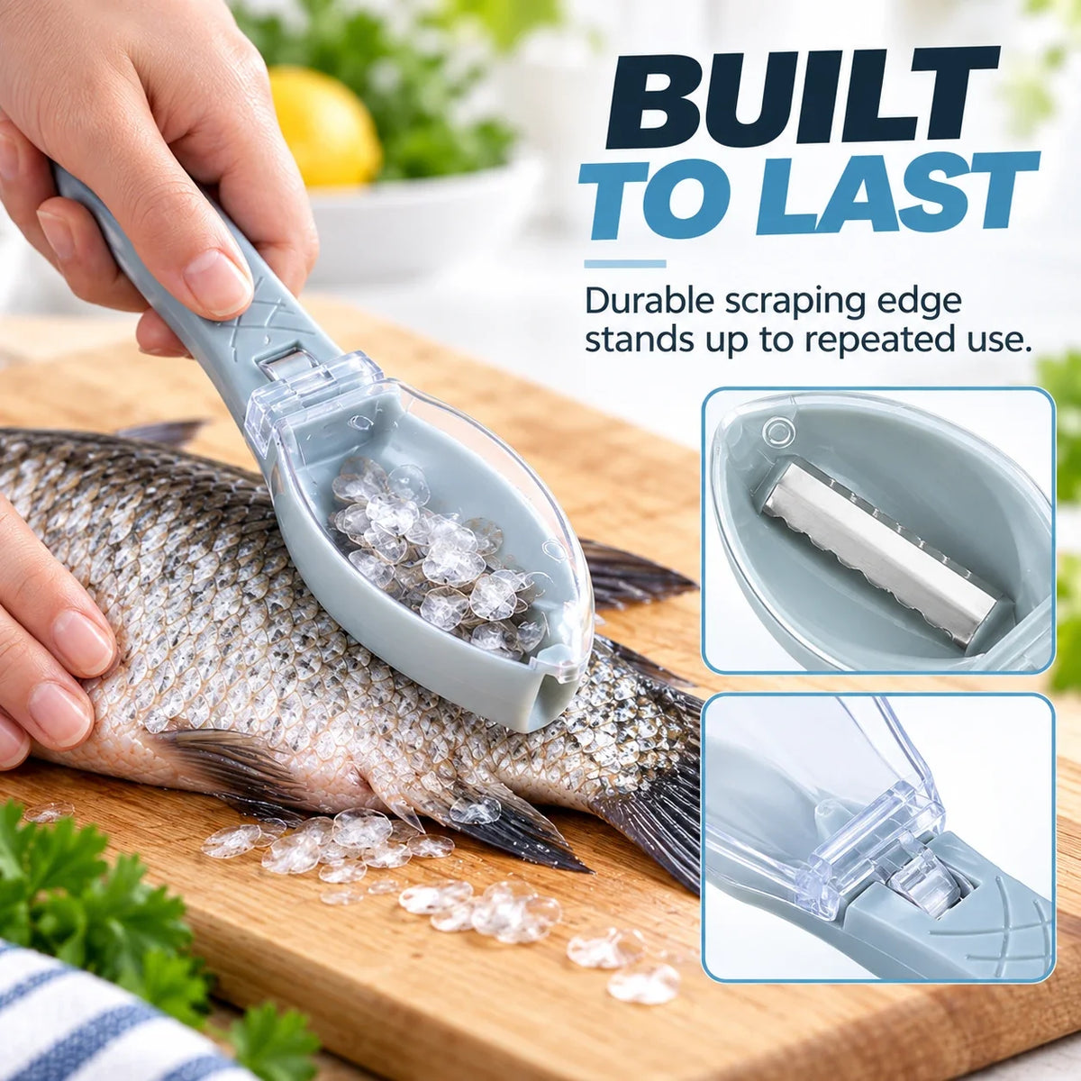 Fish Scaler Tool with Scale Catcher | Easy Fish Prep