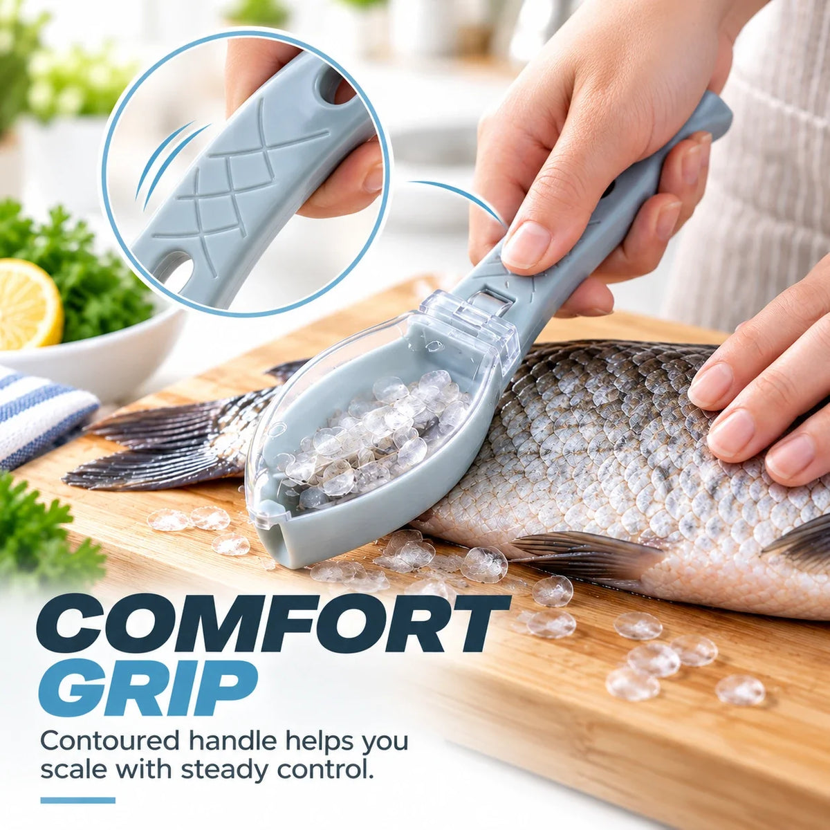 Fish Scaler Tool with Scale Catcher | Easy Fish Prep