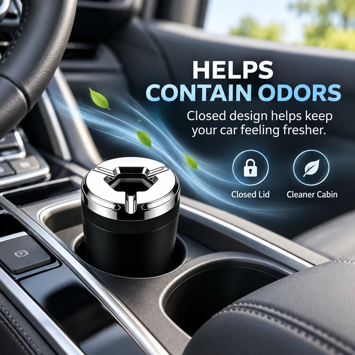 Rotating Sealed Car Ashtray for Vehicle Cup Holders
