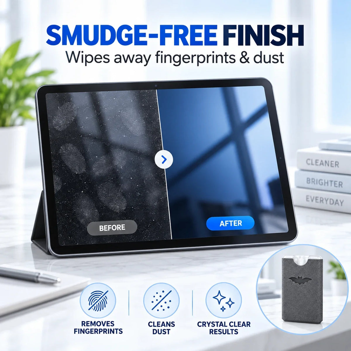 2-in-1 Portable Screen Cleaner | Spray, Wipe & Go