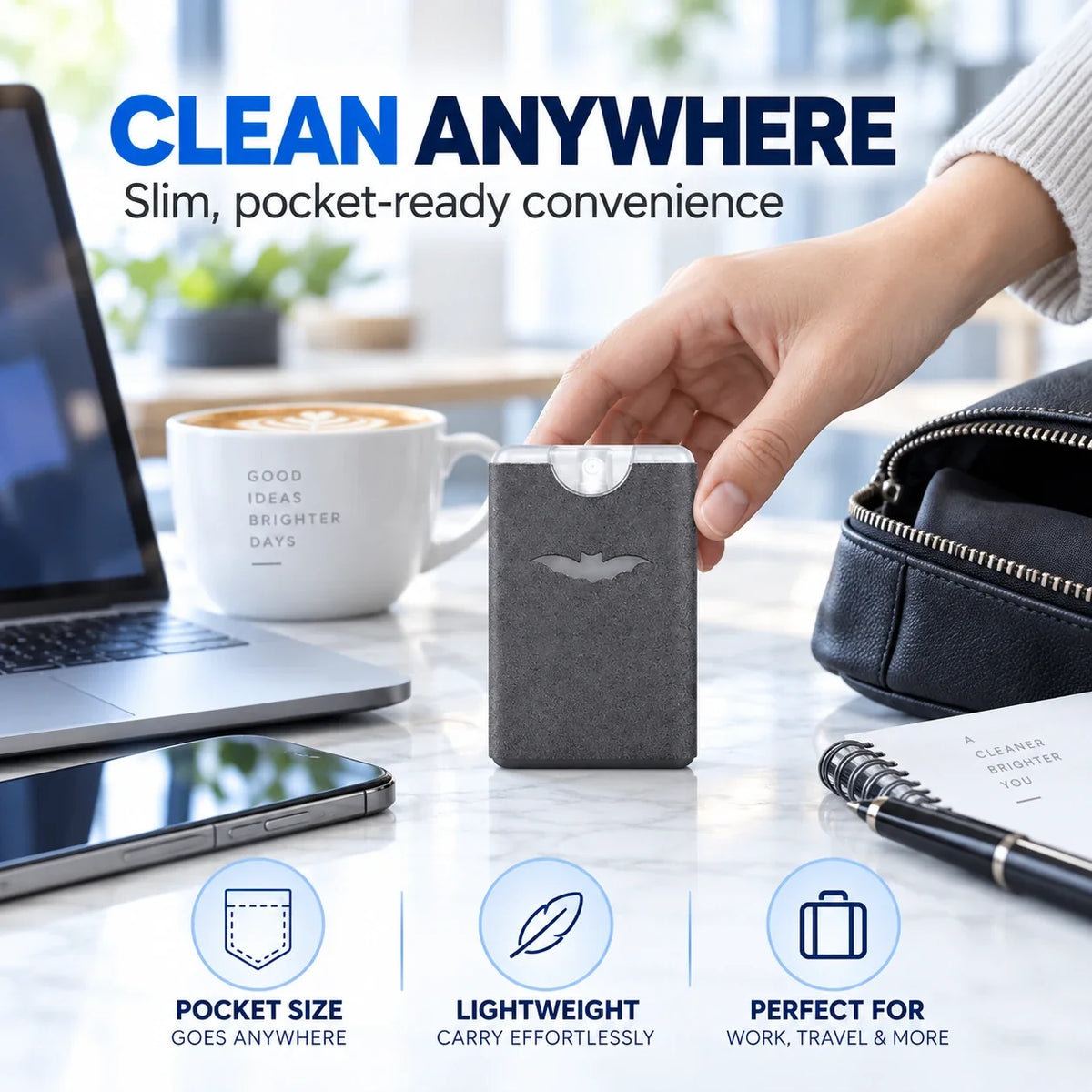 2-in-1 Portable Screen Cleaner | Spray, Wipe & Go