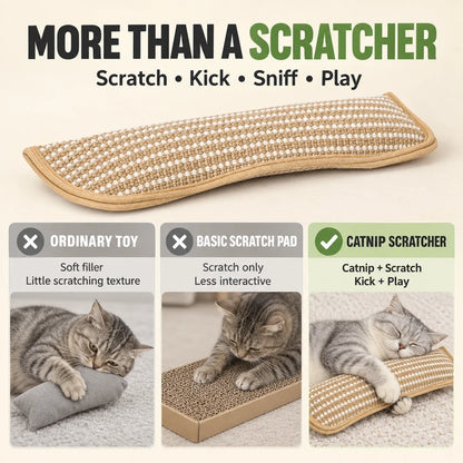 Catnip Hemp Scratcher & Kicker Toy for Indoor Cats