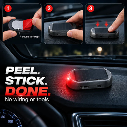Solar Car Security Warning Light | Auto Night Flash