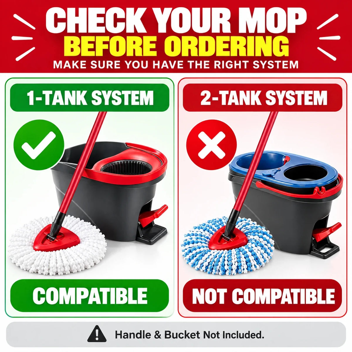 🧼 Mop Head Refills Compatible with O-Cedar