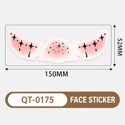 Halloween Face Stickers – 6 Spooky Costume Styles