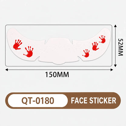 Halloween Face Stickers – 6 Spooky Costume Styles