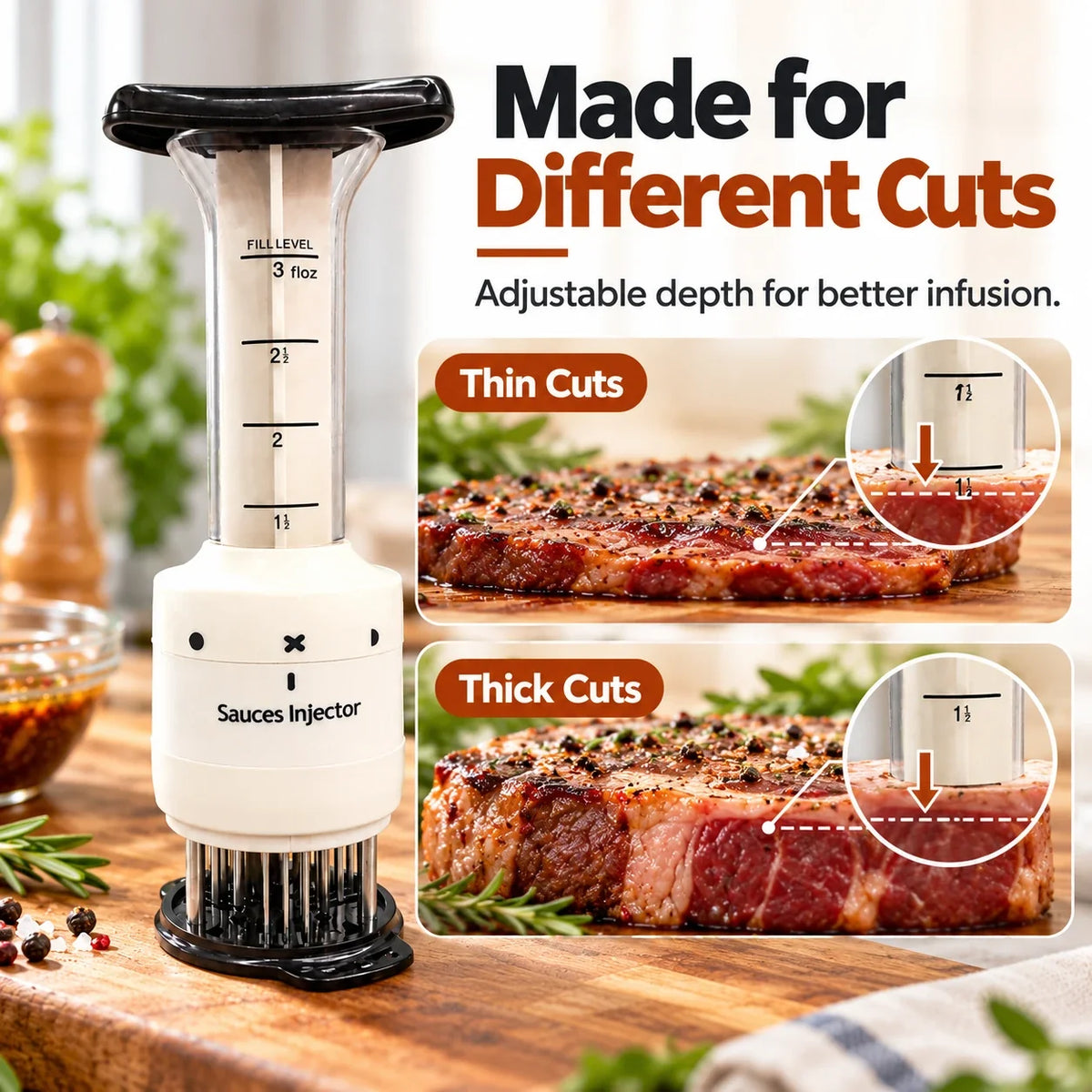 🔥 Meat Marinade Injector – Juicier, Deeper Flavor Every Bite