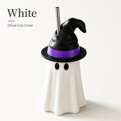 Halloween Ghost Can Cover | Reusable Spooky Drink Holder