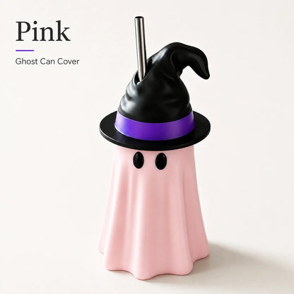 Halloween Ghost Can Cover | Reusable Spooky Drink Holder