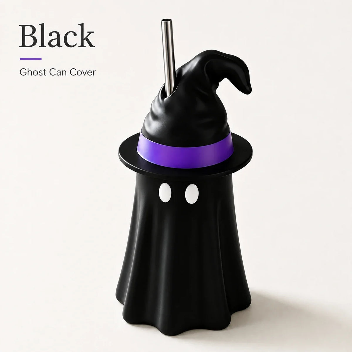 Halloween Ghost Can Cover | Reusable Spooky Drink Holder