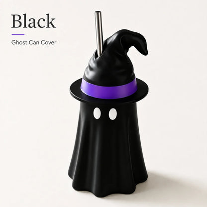 Halloween Ghost Can Cover | Reusable Spooky Drink Holder