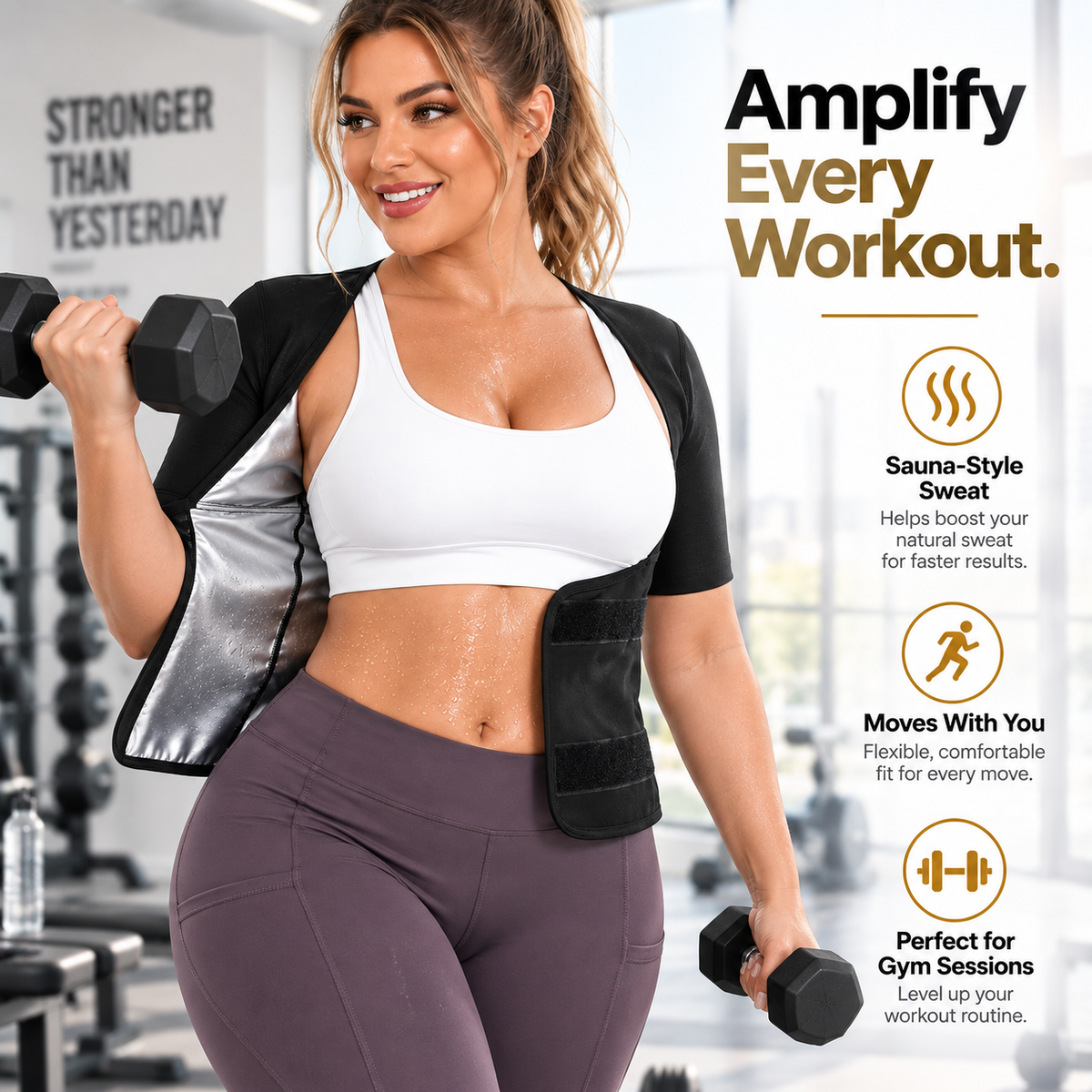 🔥 Women's Dual-Lock Sweat Sauna Shaper & Tummy Control Vest 🔥
