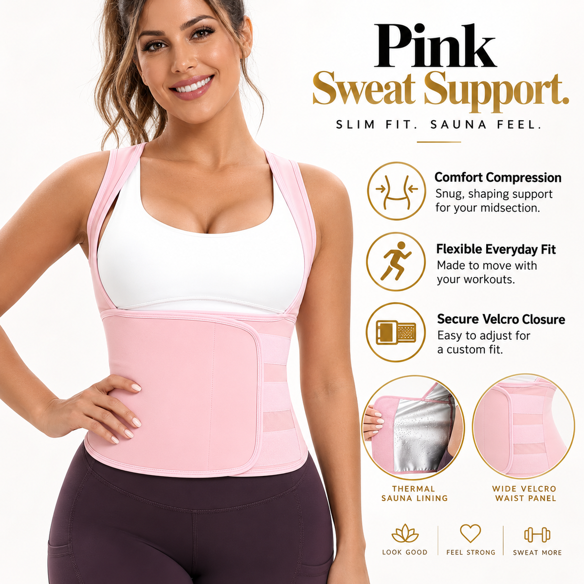 🔥 Women's Dual-Lock Sweat Sauna Shaper & Tummy Control Vest 🔥