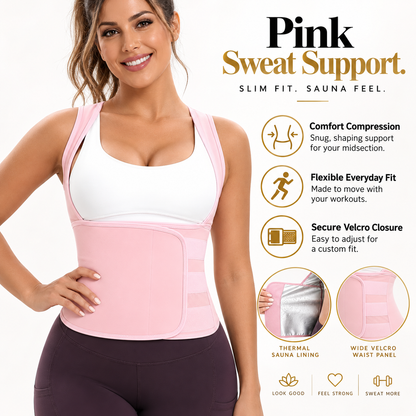 🔥 Women's Dual-Lock Sweat Sauna Shaper & Tummy Control Vest 🔥