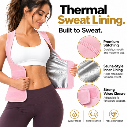 🔥 Women's Dual-Lock Sweat Sauna Shaper & Tummy Control Vest 🔥