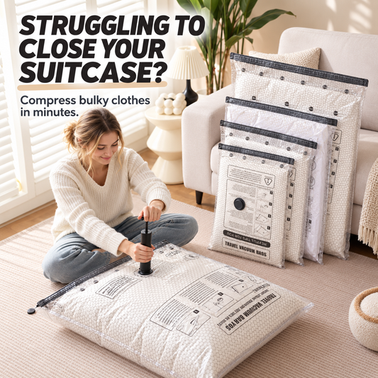 ✈️ Travel Vacuum Compression Storage Bags with Electric Pump