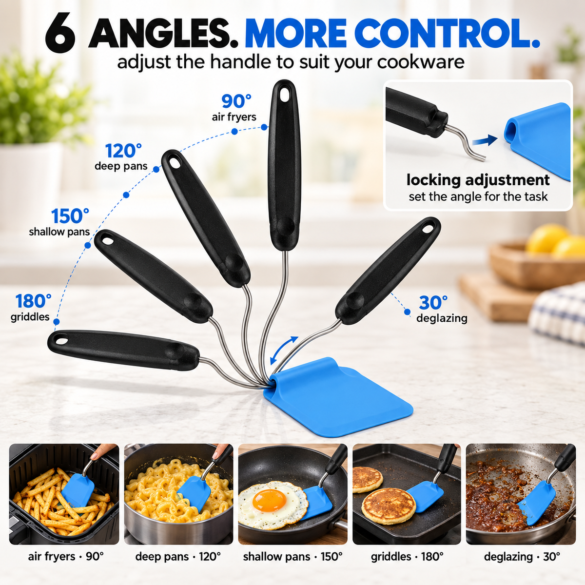 Multi-Angle Adjustable PPSU Cooking Spatula & Turner 🍳